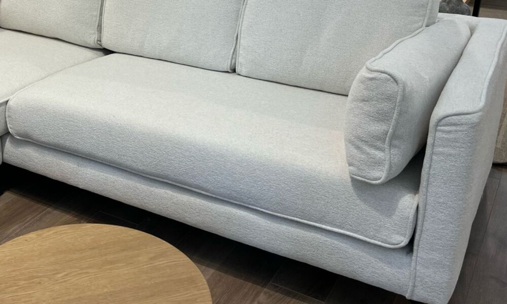 Sofa con Chaise Longue BANAK Beige/Chocolate