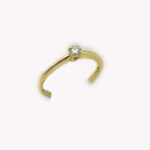 Anillo Oro 18 kilates con diamante solitario Anillo Oro 18 kilates con diamante solitario