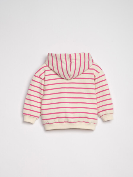 Campera Deportiva Estampa Rayas Fucsia