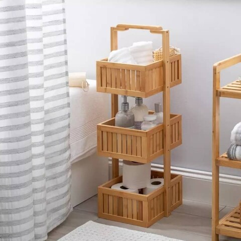 Organizador de 3 niveles madera bambú Organizador de 3 niveles madera bambú
