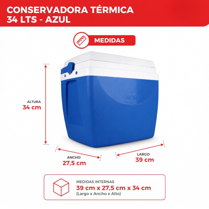Conservadora térmica 34 lts AZUL