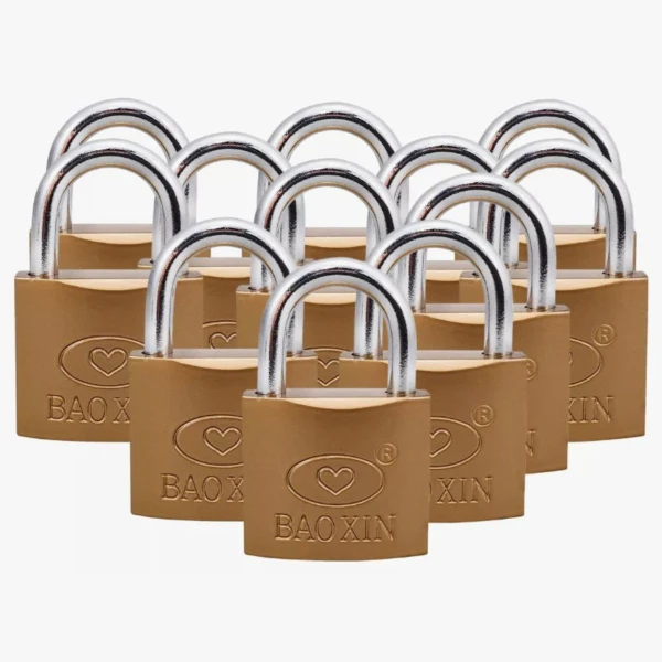 X12 Candados de Bronce Seguridad Baoxin AntiCorrosión 38MM X12 Candados de Bronce Seguridad Baoxin AntiCorrosión 38MM