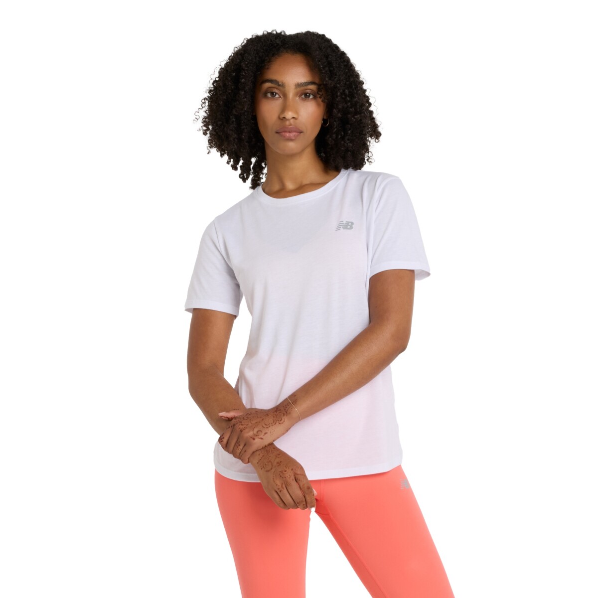 Remera New Balance de Dama - Essentials Heathert - WT41190WT - ELD 