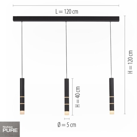 Colgante led rotativo tubular triple 7 posiciones de luz 3000K 30W Colgante led rotativo tubular triple 7 posiciones de luz 3000K 30W