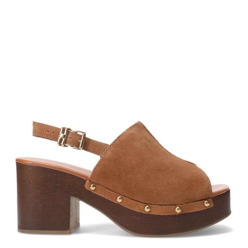 Sandalias de Mujer Bottero con Plataforma y Taco Marrón Castaño