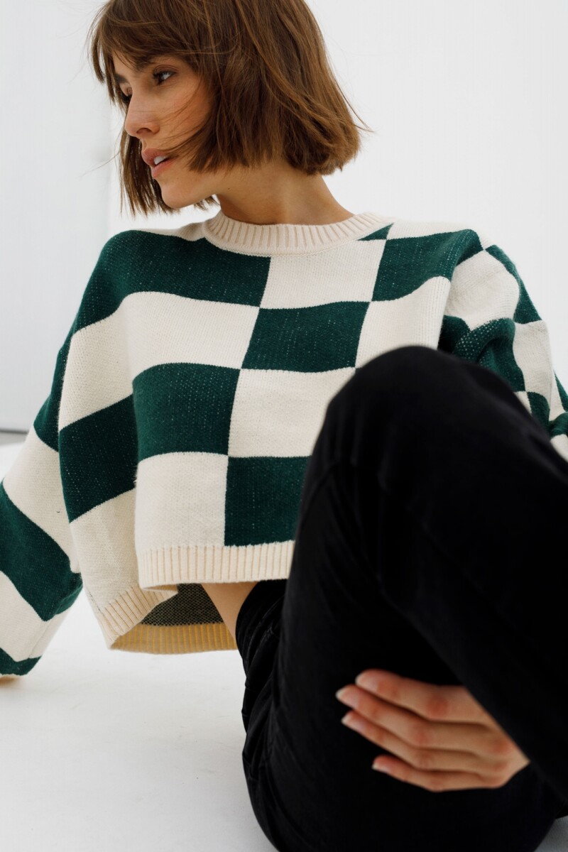 Sweater Poppy - Crudo/Verde 