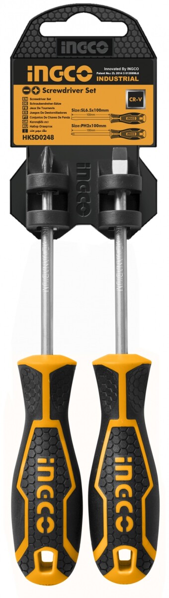 JUEGO DESTORNILLADORES 2 PZAS INGCO HKSD0248 PUNTA IMANTADA 