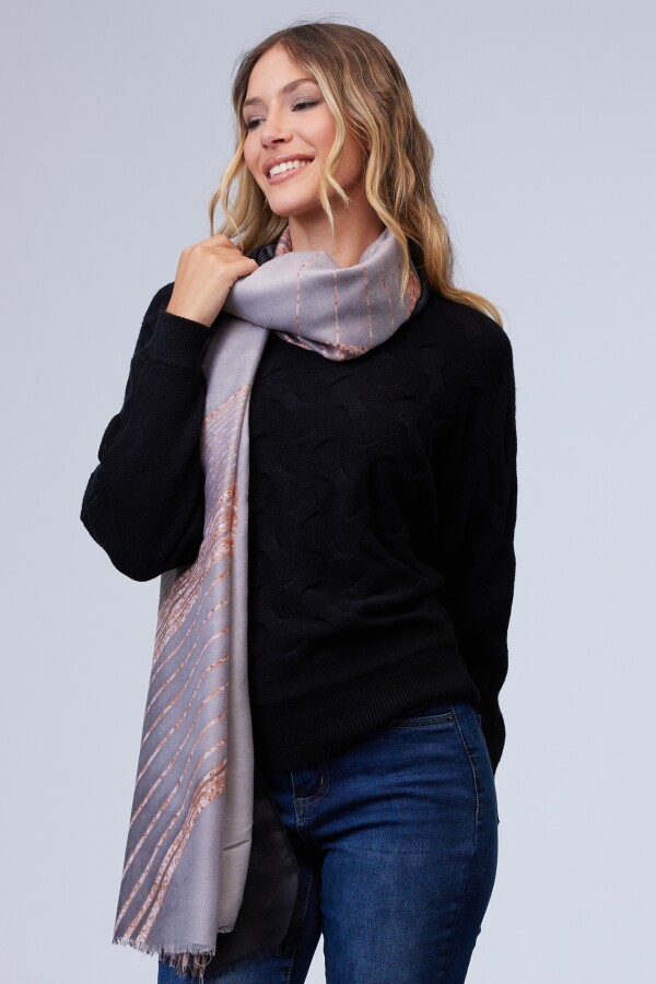 Pashmina Printed GRIS/MULTI