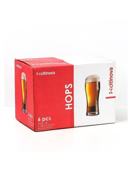 SET 6 VASOS HOPS 570ML EN CAJA DE REGALO SET 6 VASOS HOPS 570ML EN CAJA DE REGALO