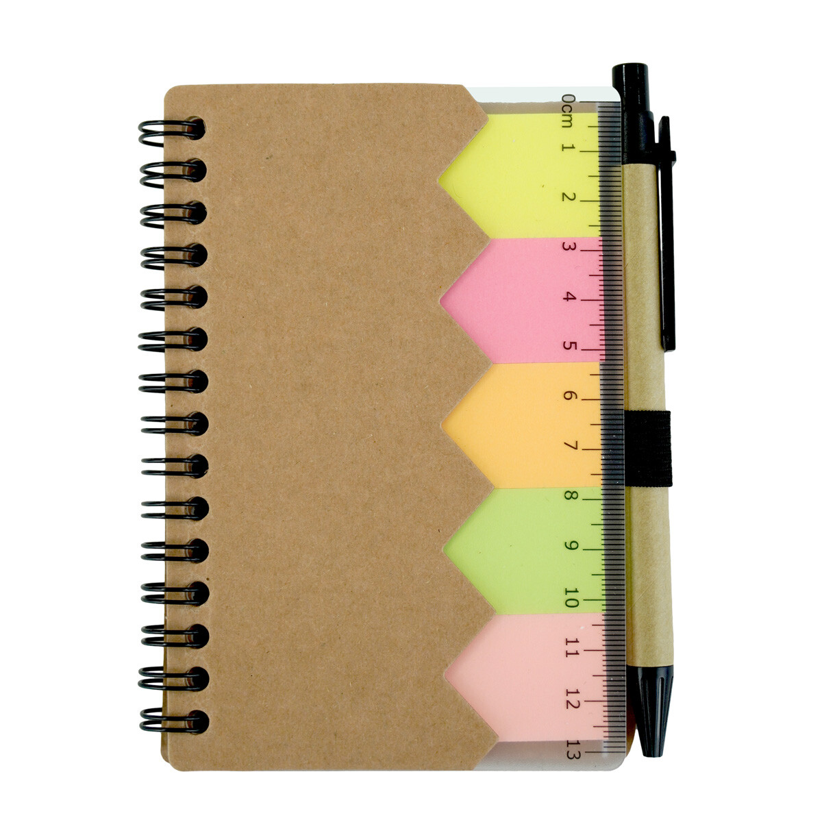 LIBRETA ECOLOGICA C/ESPIRAL BOLIGRAFO NOTAS AUTOADHESIVAS 