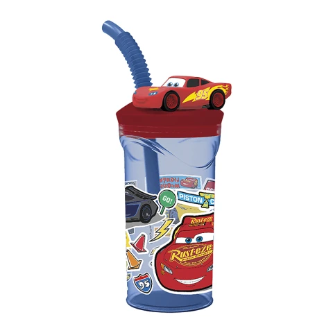 Vaso Alto con Forma 3D Cars 18 cm 360ml U