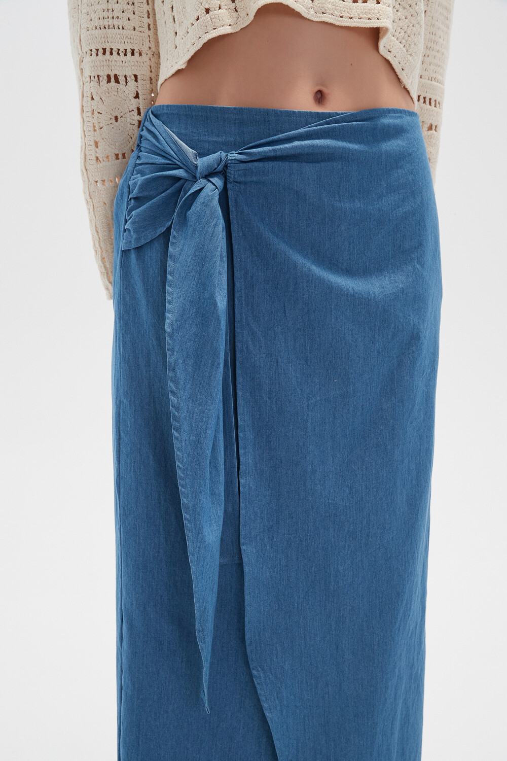 Falda Espir Azul Claro