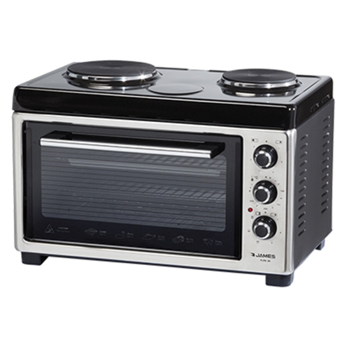 Horno Electrico James 39l Inoxidable C/hornallas 