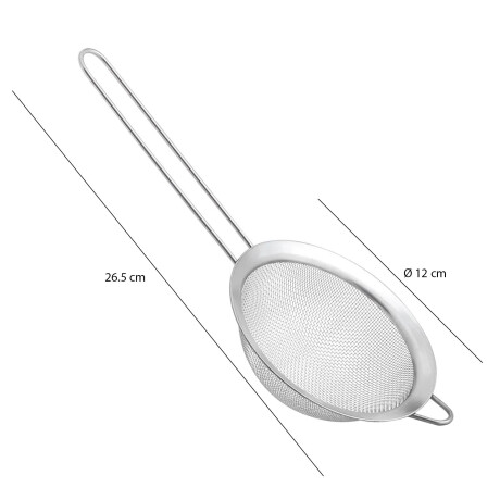 Colador Escurridor Tamizador 12cm Acero Inoxidable Paramount Plateado