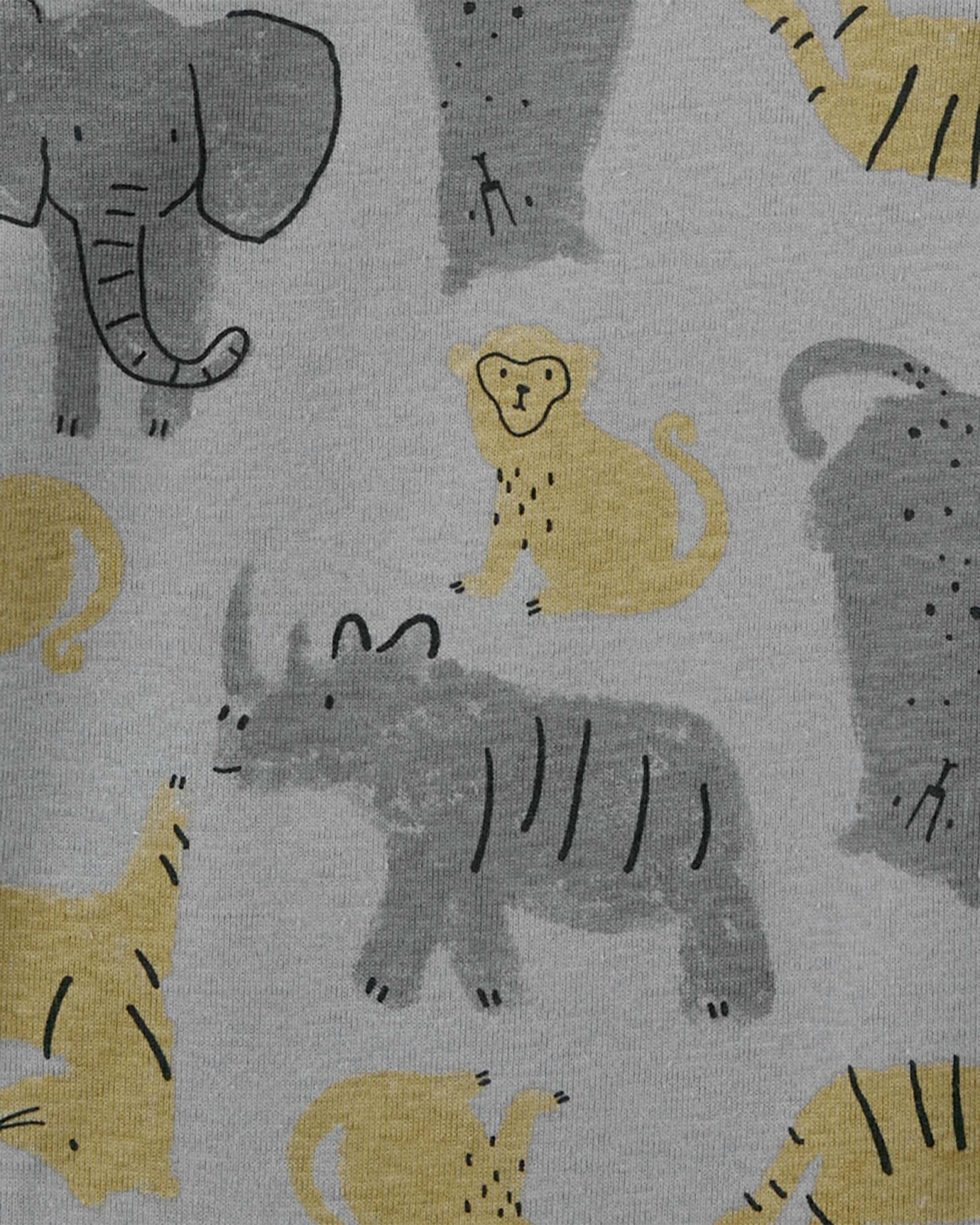 Pack cuatro bodies de algodón, manga larga, diseño safari Pack cuatro bodies de algodón, manga larga, diseño safari