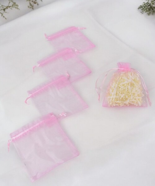 Pack x 100 - Bolsas organza 8x11 cm ROSA