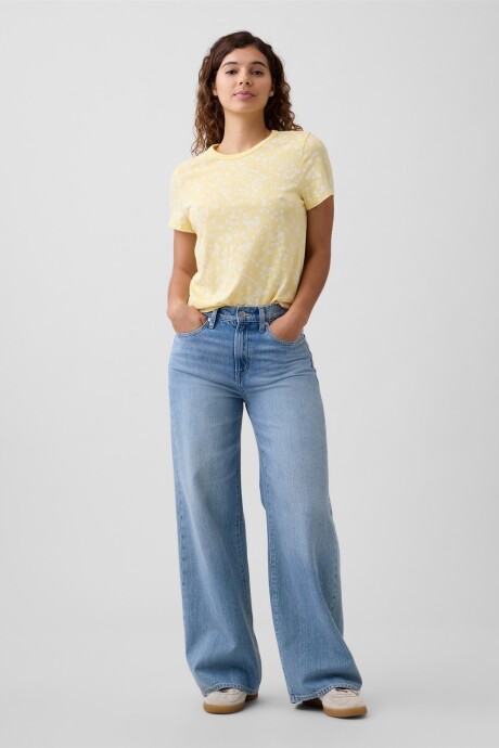 Remera Manga Corta Mujer Sp Yellow Floral