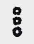 Skunzies Set por 3 Set De Scrunchies - Negro