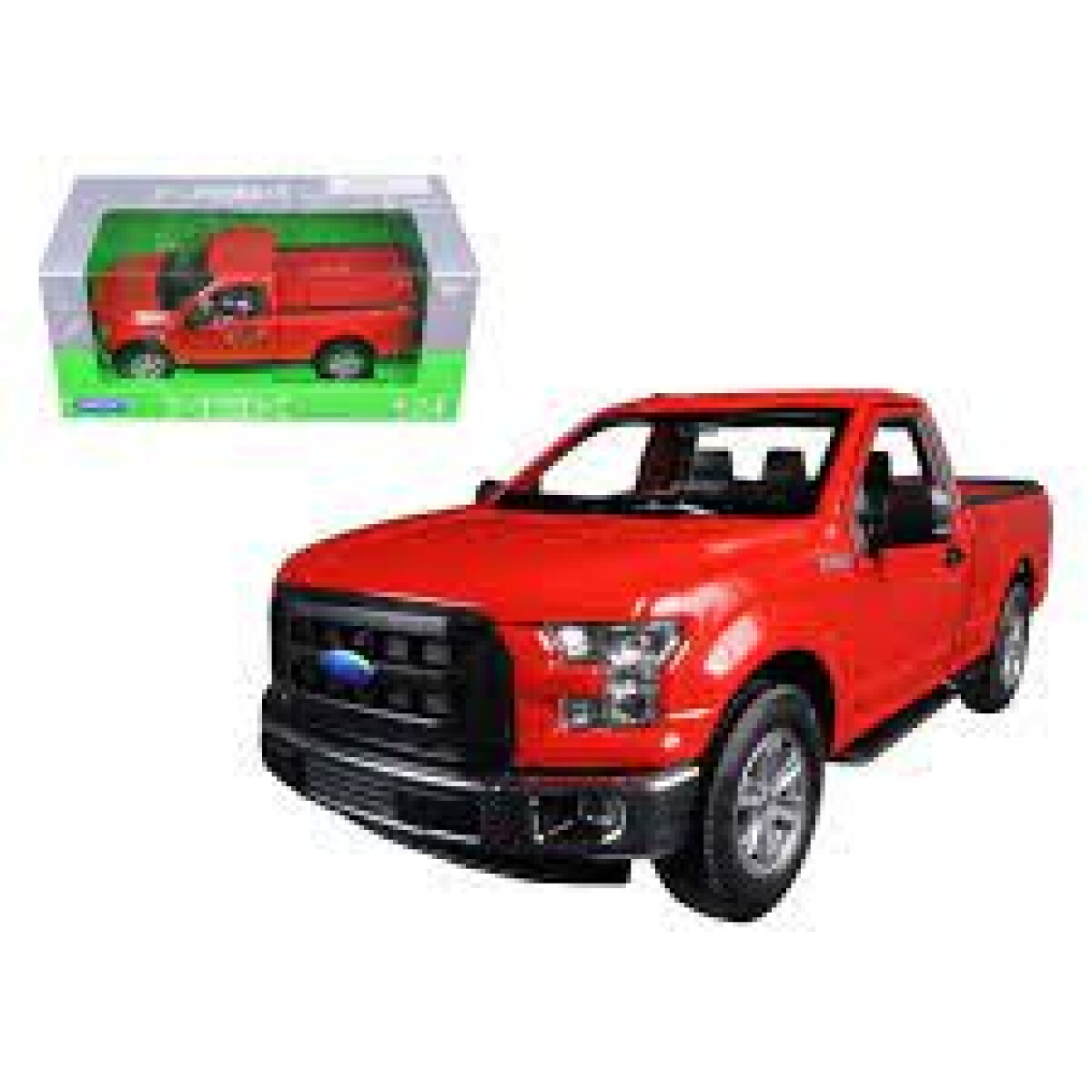 Ford F-150 Regular Cab año 2015 rojo 1:24 Welly 