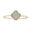 Anillo Trébol Sutil en Oro 18k con circonias Anillo Trébol Sutil en Oro 18k con circonias