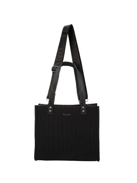 Cartera Moon Croco Negro