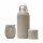 Kit Aqua de Termo 750Ml y Mate c/Tapa Acero Inox Doble Pared Arena