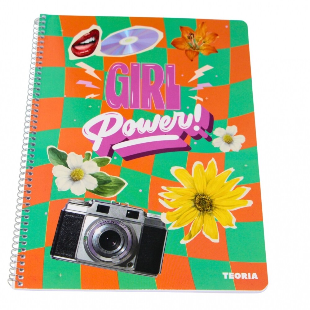 CUADERNOLA TEORIA 70 HOJAS RAYADA TAPA GIRL POWER