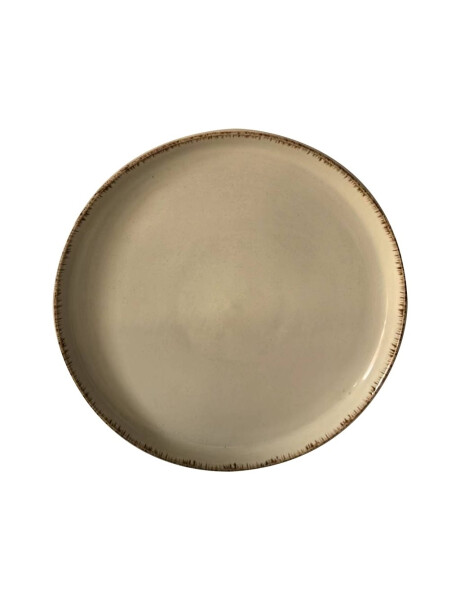 PLATO DE MESA D27CM BEIGE BORDE MARRON PLATO DE MESA D27CM BEIGE BORDE MARRON