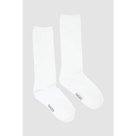Medias lisas de algodón kids Blanco
