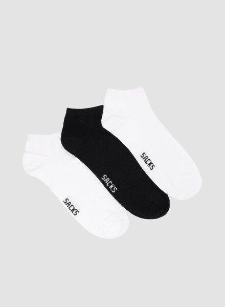 Pack x 3 medias cortas de algodón lisas Variante 42