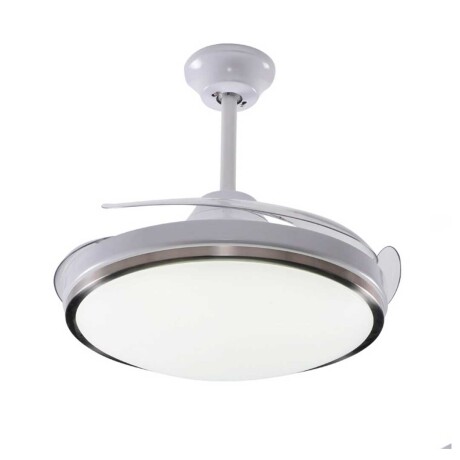 Ventilador de Techo VTR42 Retráctil Luz Led BLANCO