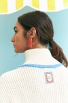 Sweater algodón con rayas crudo