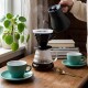 Taza de te 260ml con plato x6 Porcelana verde agua | Selecta Taza de te 260ml con plato x6 Porcelana verde agua | Selecta