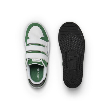 LACOSTE KIDS L001 BRANDED SNEAKERS white / green / black