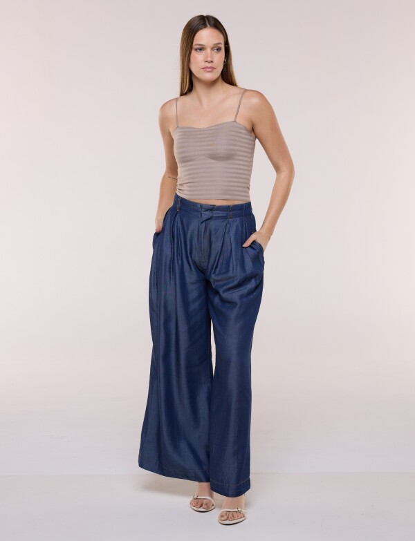 Pantalón Lyocell Wide Leg JEAN OSCURO