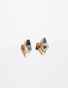 Aros Argollas Metal Aros Argolla Estrella Chunky - Dorado