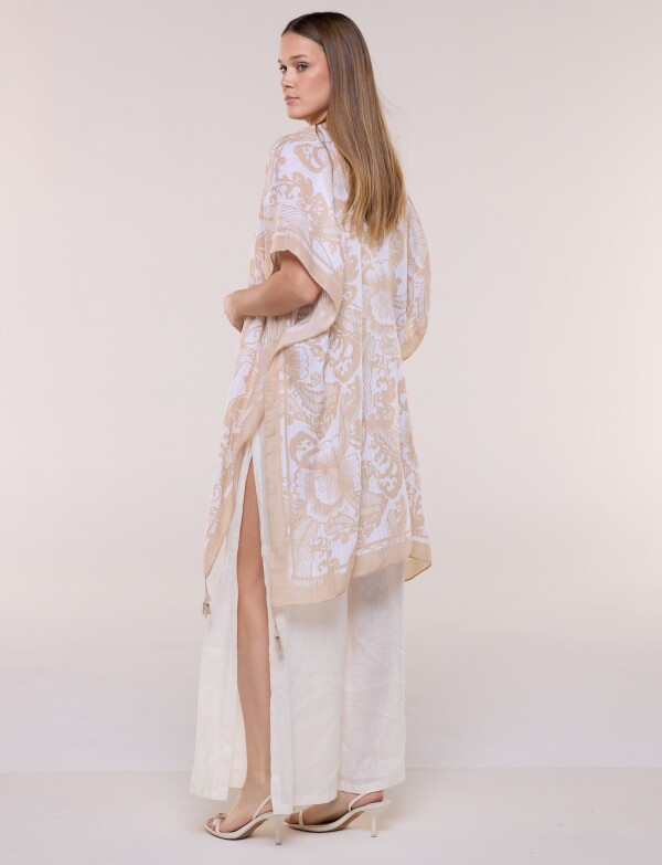 Kimono Flores BEIGE