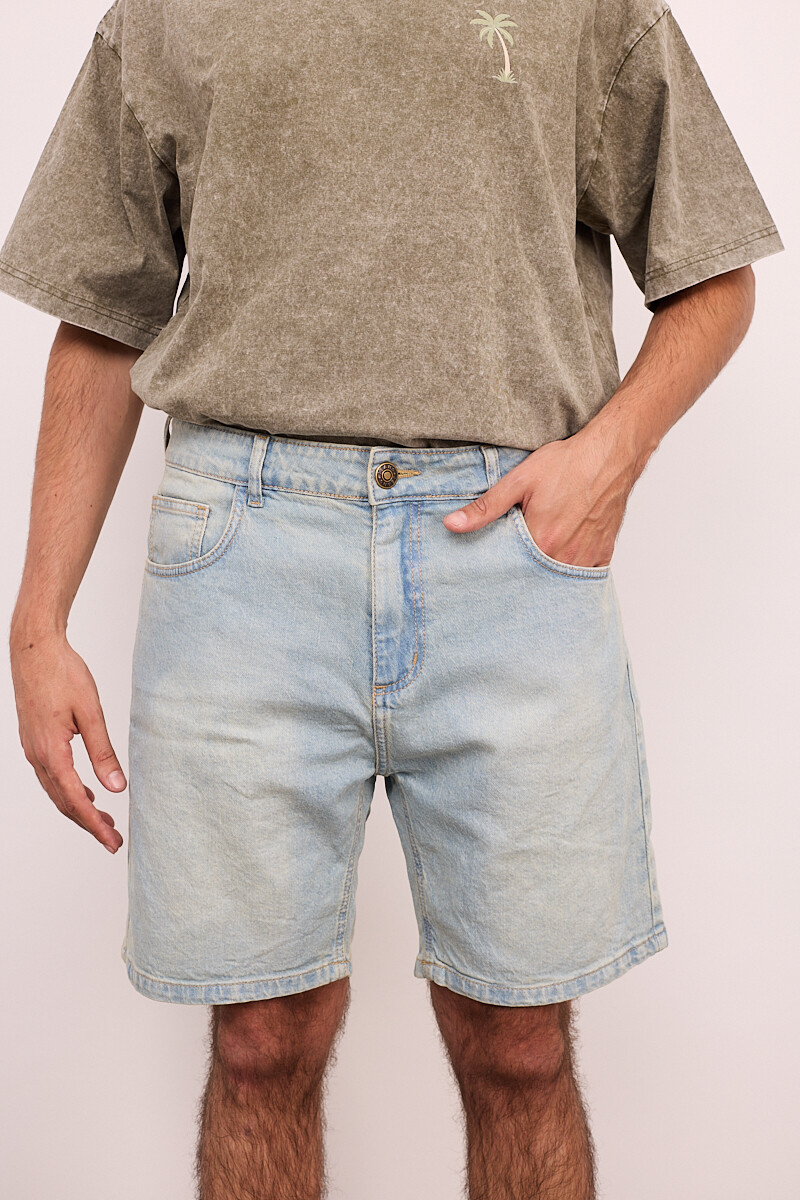 Bermuda Jean Gris Gastado