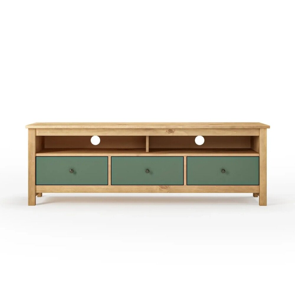 Rack TV 3 Cajones Madera Natural - Mari Verde