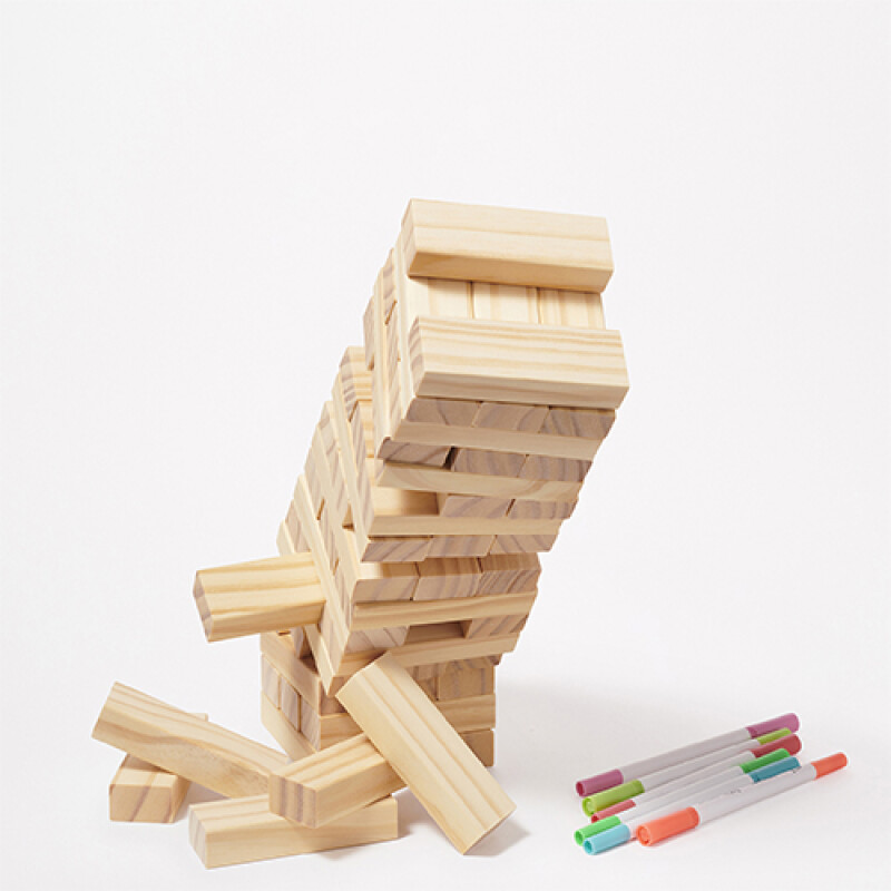 Jenga de madera para colorear Jenga de madera para colorear