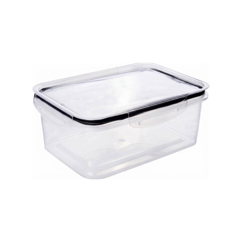 Pote Rectangular con 4 Trabas 2,6 Lts NEGRO