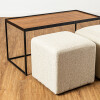 MESA CENTRO CON PUFF AF 100X50 (CD) Unica