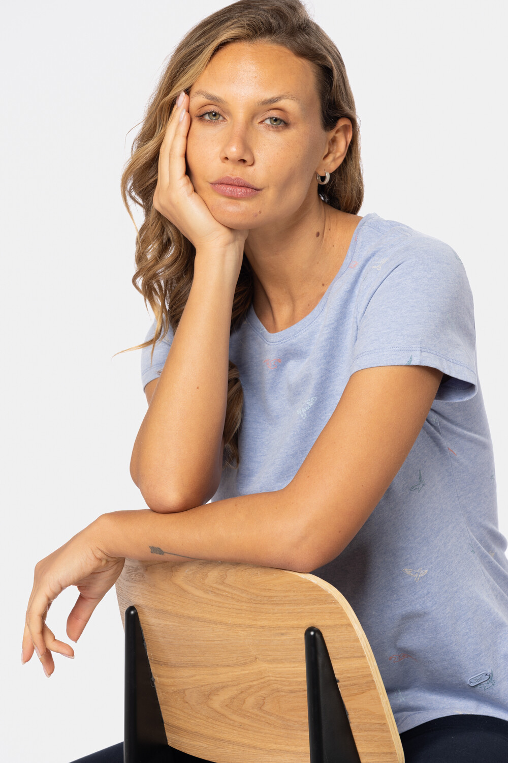 REMERA ESTAMPADA Azul