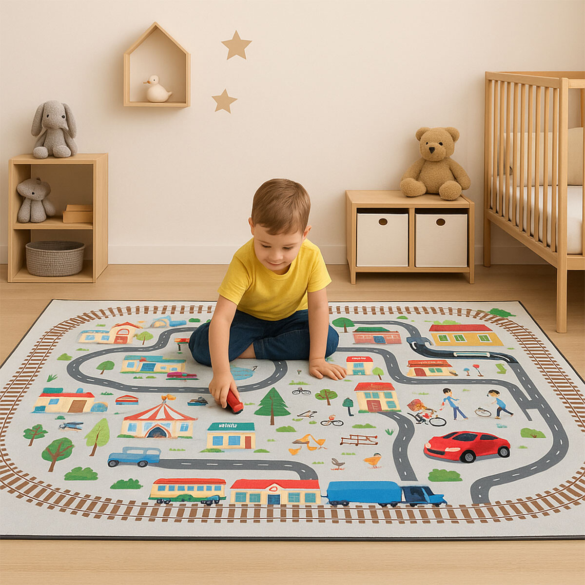 Alfombra Infantil Anti Golpes Animales 