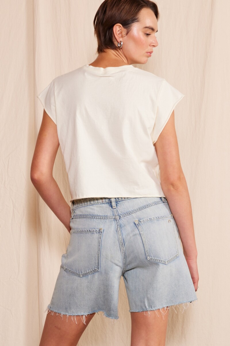 But First, Rodeo Crop Tee Blanco