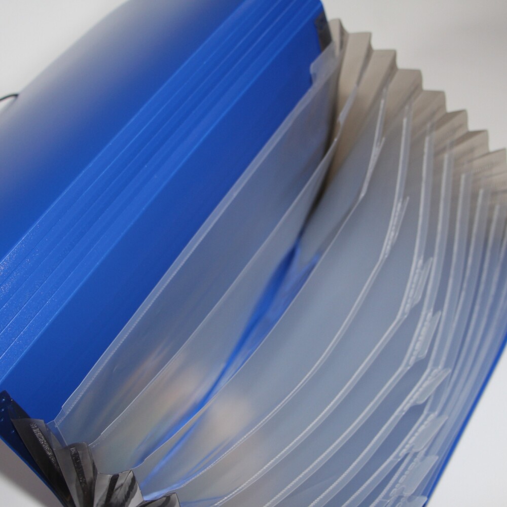 CARPETA YIL 13 DIVISIONES A4 CON ELÁSTICO AZUL