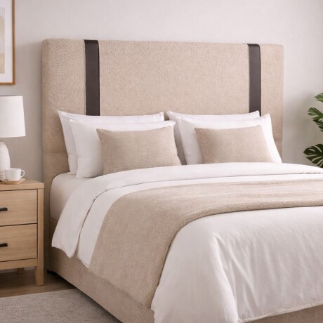 RESPALDO CABECERA 2 PLAZAS - TAPIZADA 1.40 Mt Beige