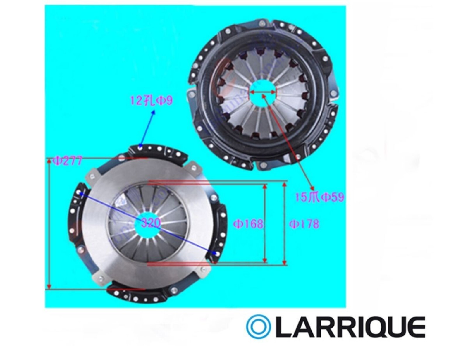 Placa Embrague Jac Camion Liviano 1083 - 6.5 Ton/1063 - 5.6 Ton 12-25 Ø275 