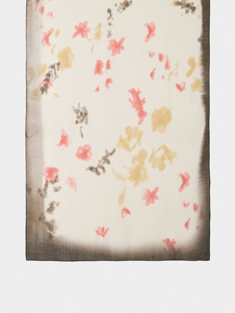 Pañuelo Estampado De Lyocell crudo