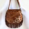 Cartera ODINA Línea Ottenta Con Flecos Terra Con Arte Cobre